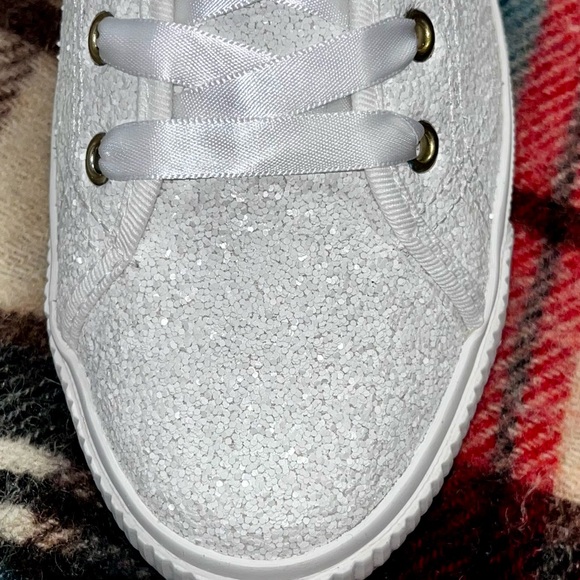 Kate Spade-Trista Glitter Sneaker in white size 8 1/2 - Picture 13 of 16